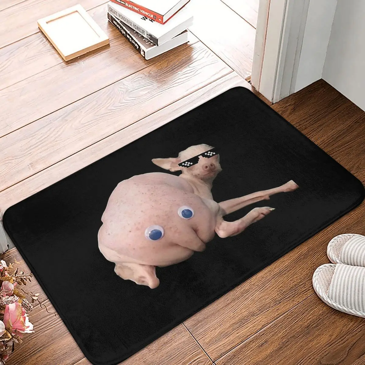

Hamster Show Off One's Cleverness Bath Non-Slip Carpet Funny Living Room Mat Welcome Doormat Floor Decoration Rug