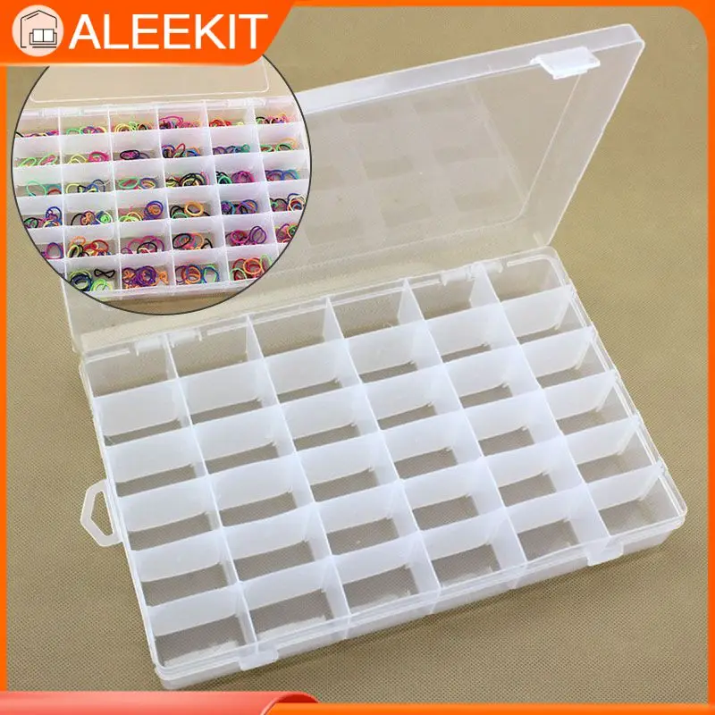 

36 Grids Plastic Storage Jewelry Box Compartment Adjustable Container For Beads Earring Box For Jewelry Rectangle Box Case