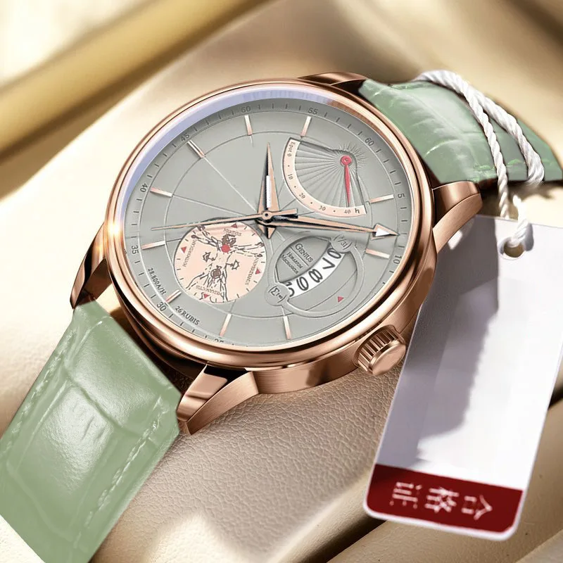 2024Новые мужские часы деловые спортивные универсальные автоматические кварцевые