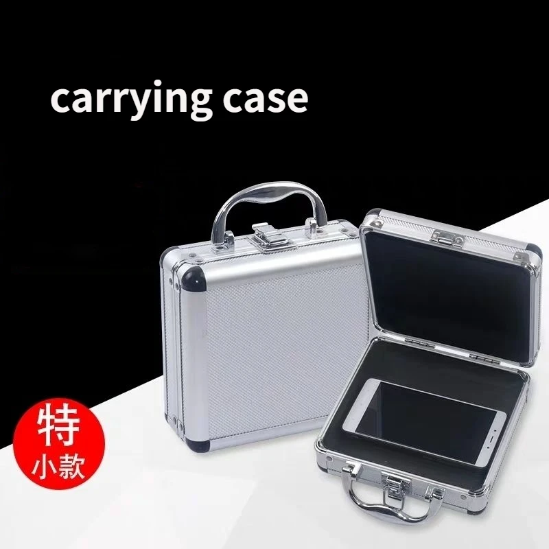 aluminum alloy tool box portable extra small lock box multi function mobile phone box storage box safe portable new toolbox free global shipping