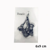 chimpanzees plants clear stamps for diy scrapbooking card fairy transparent rubber stamps making photo album crafts template