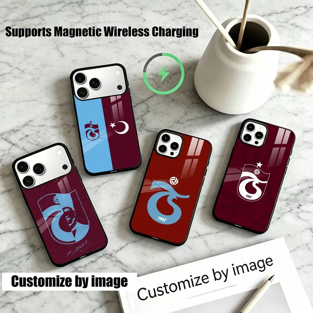 Фото Чехол для телефона Trabzonspor Gift для iPhone 17, 16, 15, 14, 13, 12, 11 Plus, Pro с поддержкой магнитной беспроводной зарядки №1