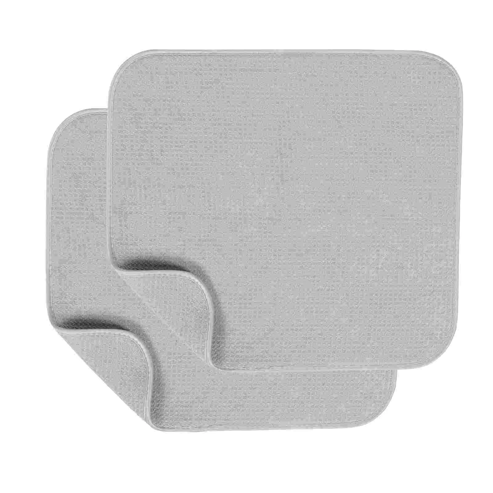 

2pcs Absorbent Dish Drying Mat Kitchen Dish Drainer Mat Microfiber Dish Mats