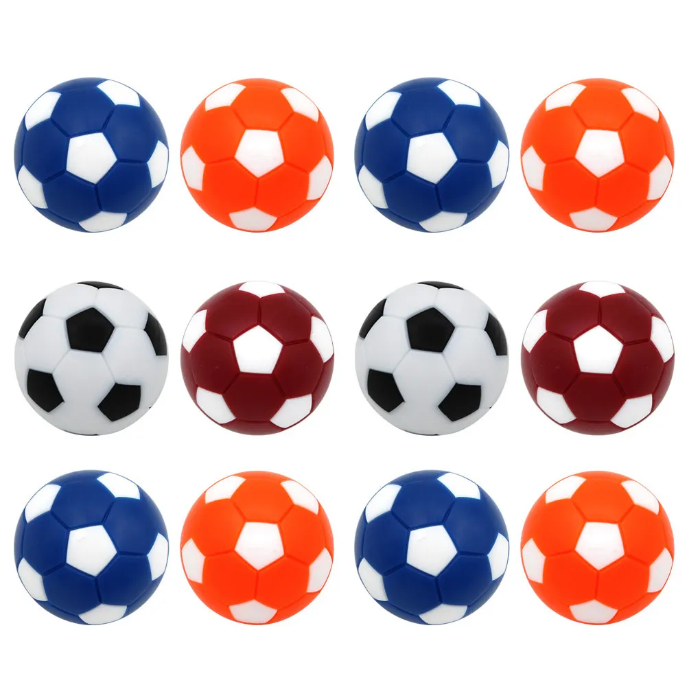 

12Pcs Mini Footballs Soccer Table Balls Diameter 32mm HIPS Outdoor for Family Kids Birthday Party Playing Mixed Color