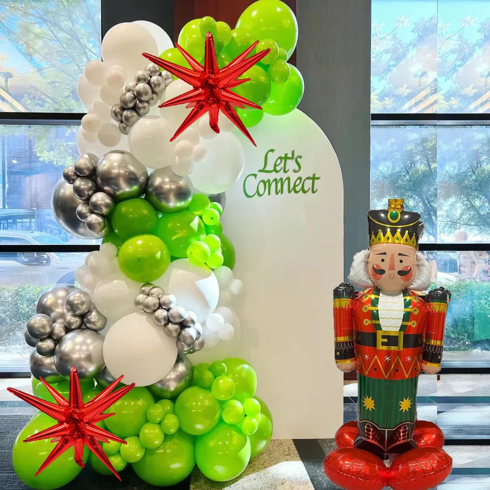 

120pcs/Set Green Christmas Balloon Garland Arch Kit Christmas Decoras Crutch New Year 2023 Christma Party Decor Candy Cane Gifts