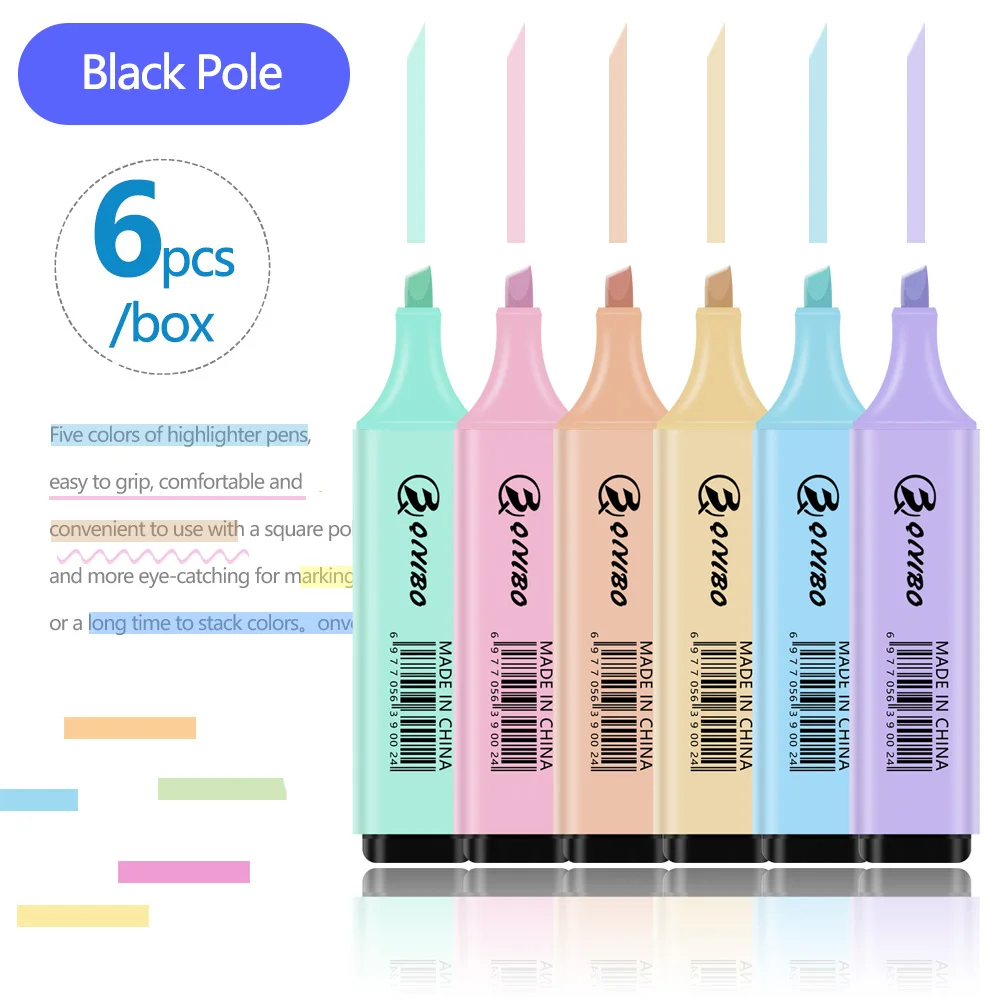 

Набор маркеров-хайлайтеров LIT-ONTNMA 6 цветов