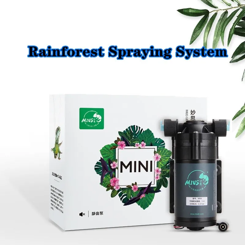 MIUS Silent Reptile Fogger Mist System Pump Humidification Cooling System Irrigation Terrarium Spraying Device Misting Spray Kit