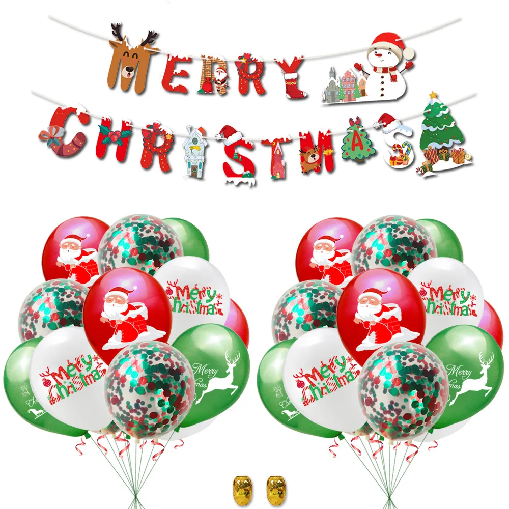 

Рождественские воздушные шары с надписью "Merry Christmas", "Санта-Клаус", "Снеговик", "Лось", "баннер", рождественские украшения для дома, новый год 2023, декор для двервечерние