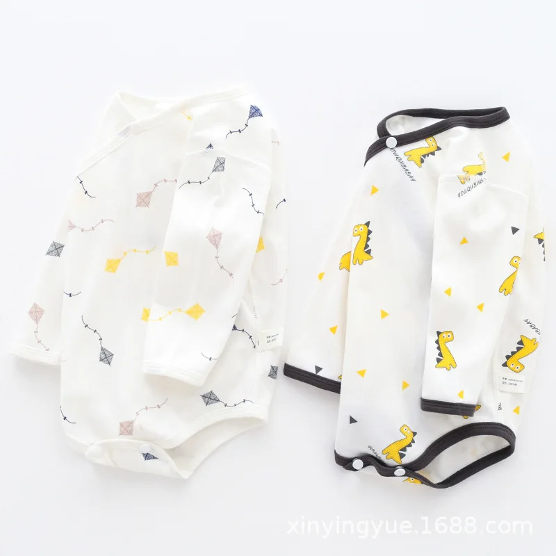 

Newborn Baby Romper Pure Cotton Long-Sleeved Children's Jumpsuit Animal Printed Ropa Bebe 0-18 Month Boys Girls Clothes