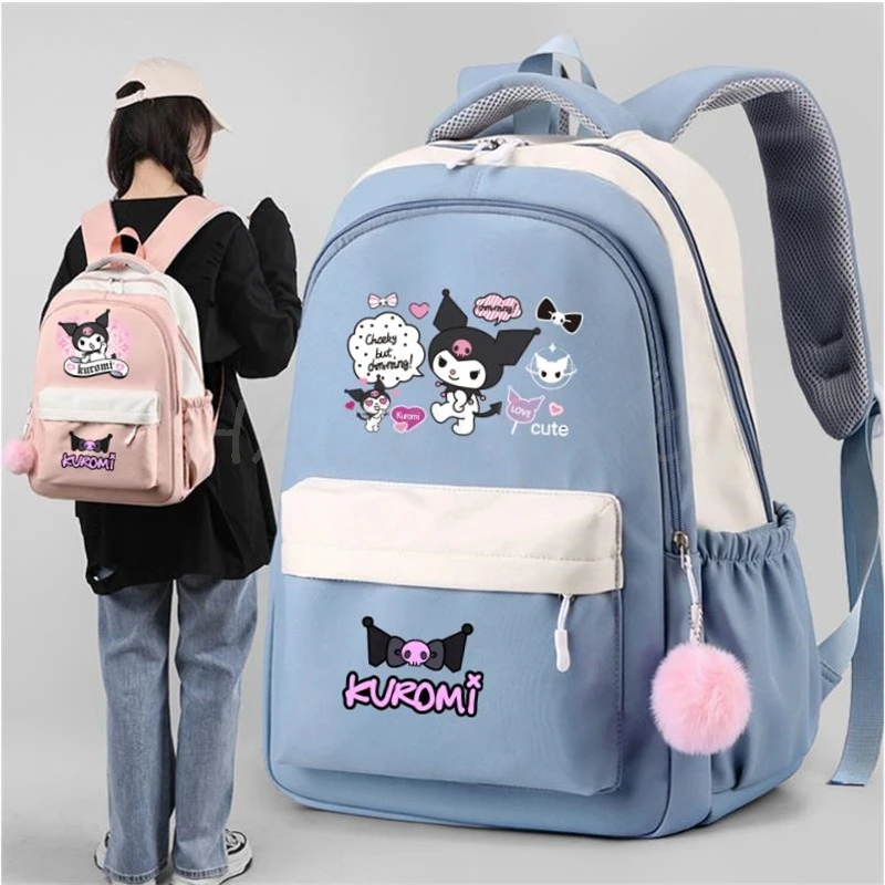 Милый рюкзак Kuromi Melody Sweet мягкий вместительный школьный ранец для студентов