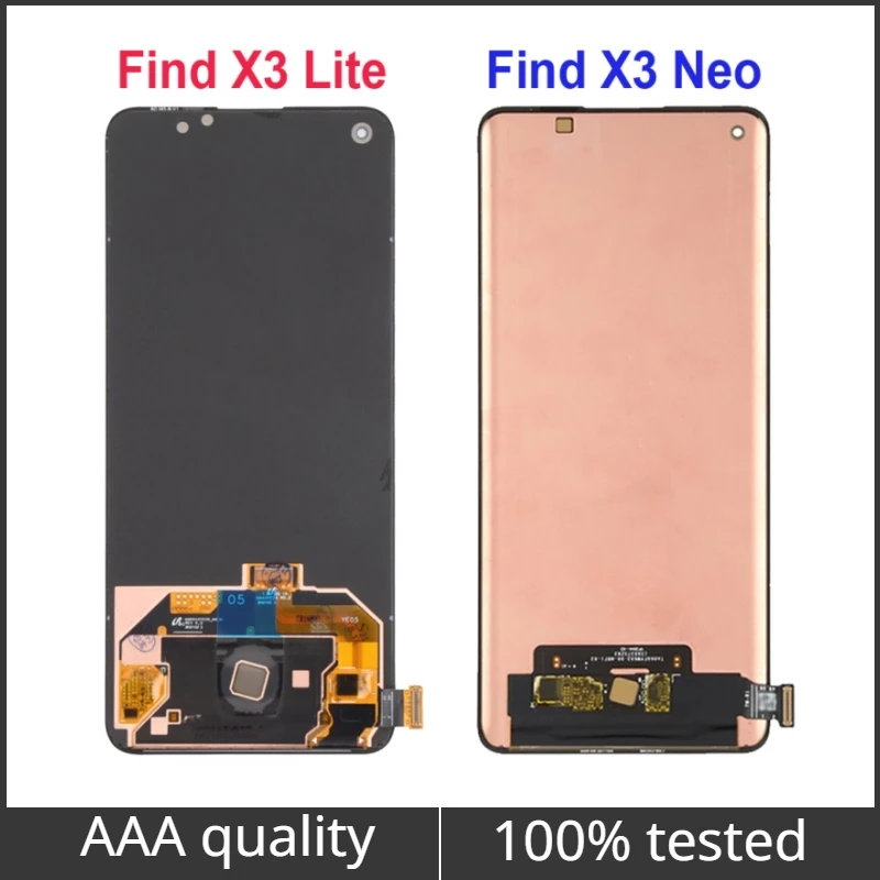 

ЖК-дисплей AMOLED для OPPO Find X3 Neo CPH2207 X3 Lite CPH2145, сенсорный экран, дигитайзер в сборе