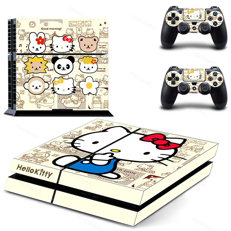 Фото Hello Kt Cinnamoroll для PS4, наклейка на кожу для PlayStation 4, консоль и контроллеры для PS4, геймпад, контроллер, наклейка, наклейка №4