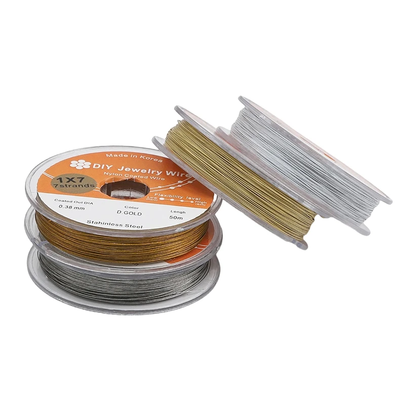 Белая родиевая золотая проволока Beadia 0,3/0,38 мм 50 м | AliExpress