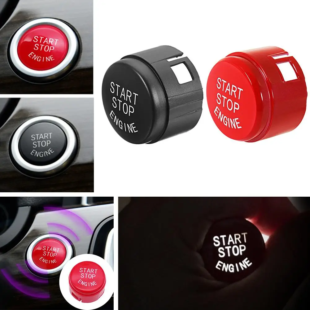 

Car Styling Stoving Varnish Start Stop Engine Push Button Switch Cover for BMW5/6/7 Series F01 F02 F10 F11 F12 2009-13 Black/Red
