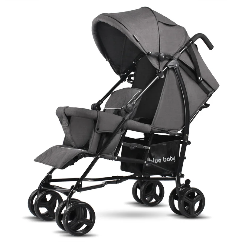 Two Seats Stroller Lightweight Portable Double Stroller For Two Kids Babies Pram Trolley Foldable Umbrella Twins Stroller enlarge