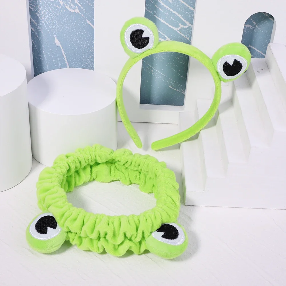 Женская эластичная повязка на голову с милым рисунком лягушки