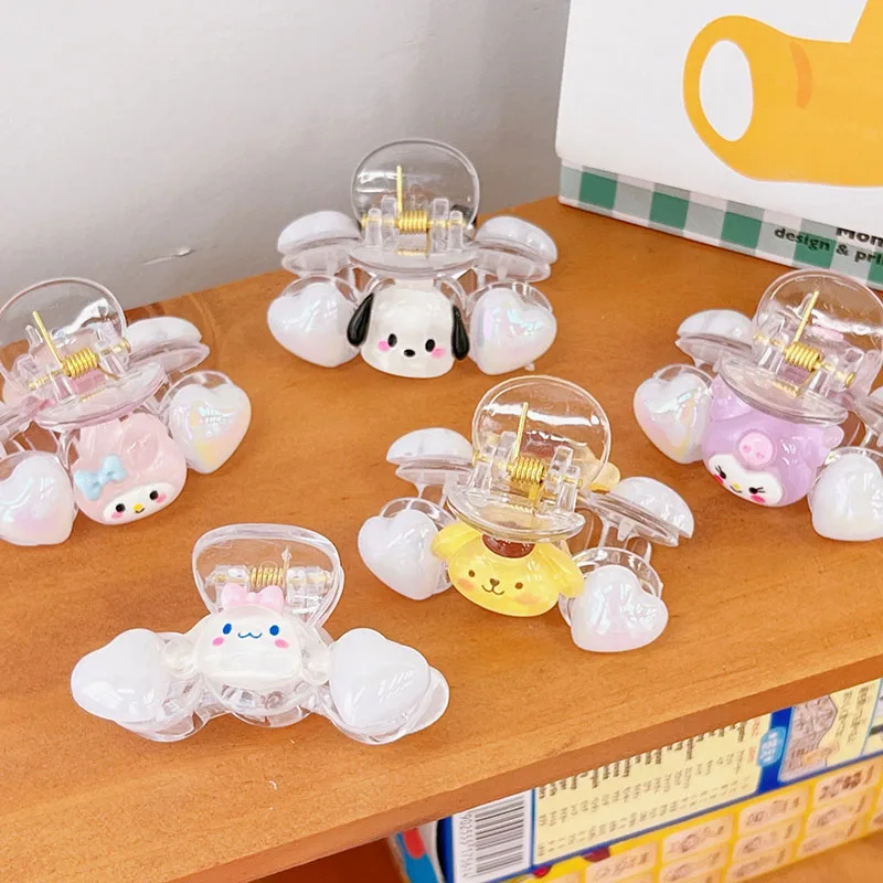 

Kawaii Sanrio Cinnamoroll Mymelodykuromi зажим детский мультяшный зажим для волос портативная заколка для волос школьный детский головной убор Подарочные иг...