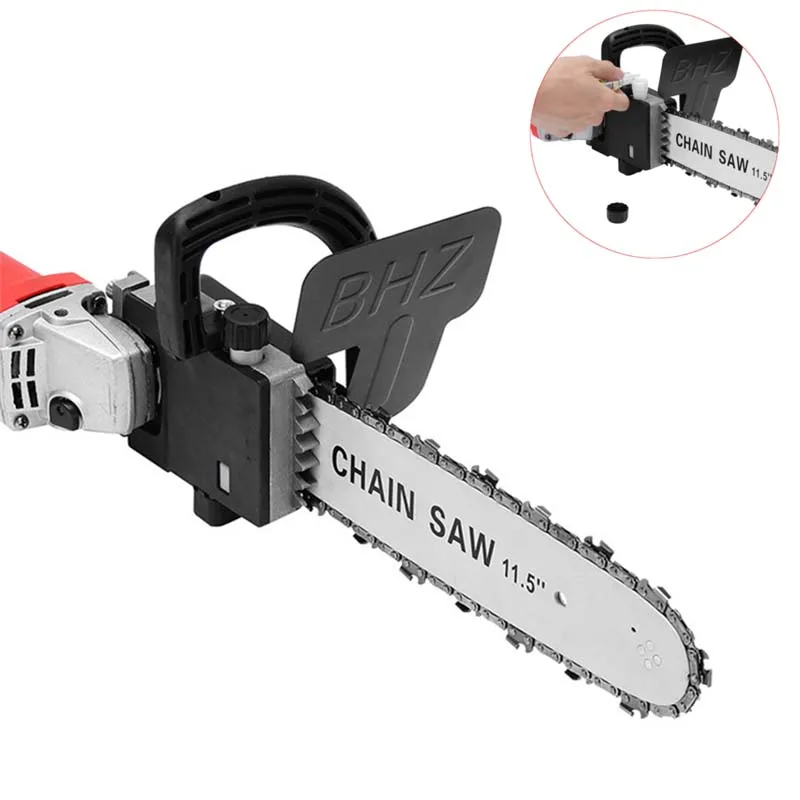 

New Upgrade 11.5 Inch Chainsaw Bracket Change 100 Angle Grinder Into M10 Chain Saw Woodworking Power Tool Electric Saw