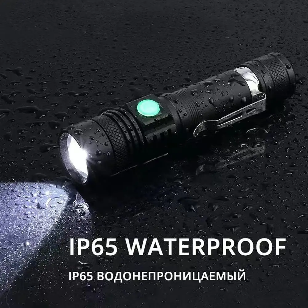 

V6 Led Flashlight Super Bright Usb Rechargeable Long-range Aluminum Alloy Outdoor Telescopic Zoom Torch