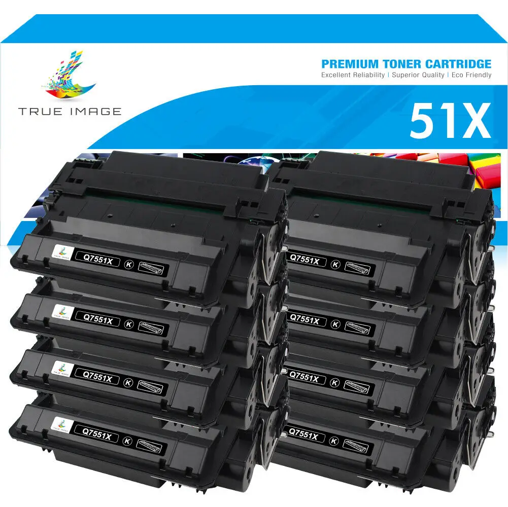 

8x Toner Compatible With HP 51X Q7551X LaserJet P3005 P3005dn M3027 X M3035 MFP