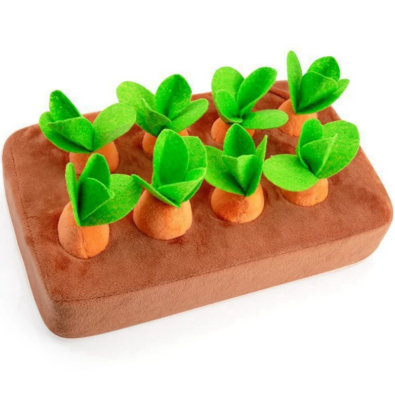 

Plush Carrot Dog Toys Pet Chew Toy Hide Food Pull Radish Eating Habits Snuffle Mat Dog Interactive Games Toys