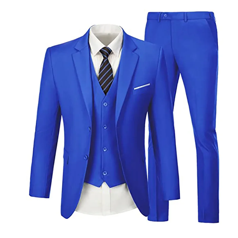 

Блейзер жилет брюки Элитный бренд однотонный официальный офисный деловой костюм для жениха свадебное платье брикет для ведущей сцены мужс...