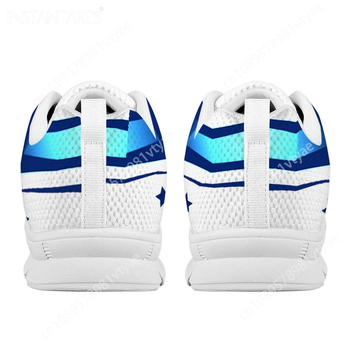 Кроссовки женские сетчатые на плоской подошве с принтом