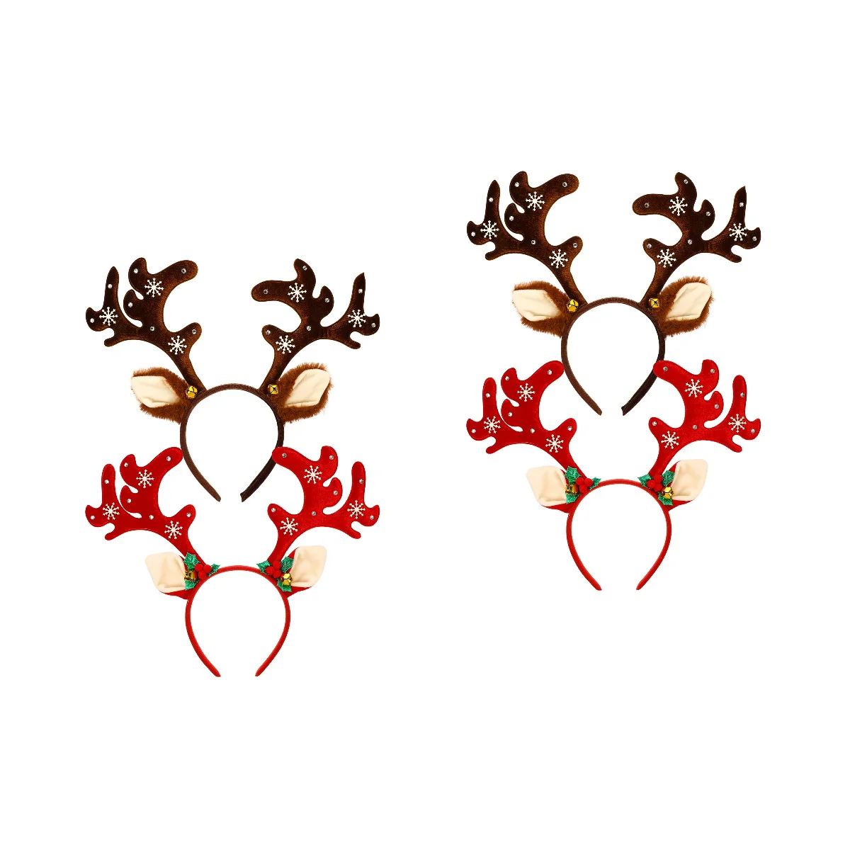 

2 Pieces Big Antler Headband Reindeer Antlers Headbands Kid Gifts Elk Christmas Party Favors Flannel Hair Hoops Child Adult