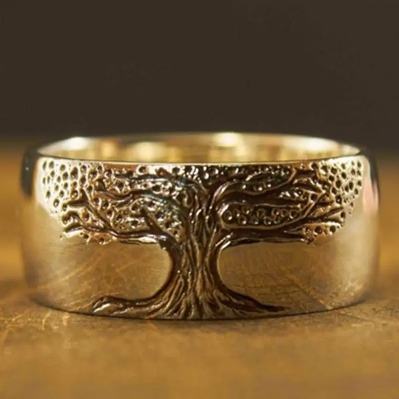 

Tree of Life Ring Simple Alloy Rings for Women Vintage Female Party Jewelry Accessories Gifts Dropshipping
