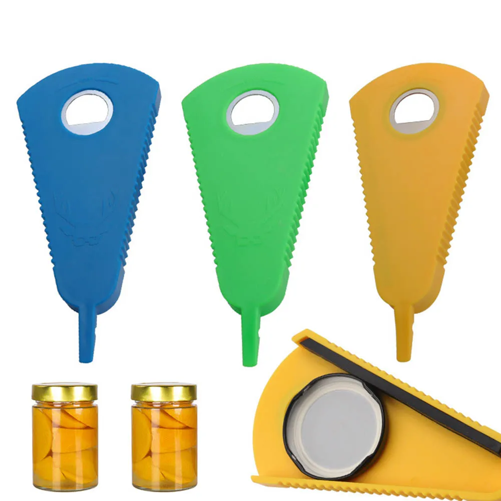 

4 In 1 Creative Lid Jar Opener Non-Slip Can Opener Bottle Multifunctional Manual Jar Bottle Bottle Lid Opener Kitchen Gadget