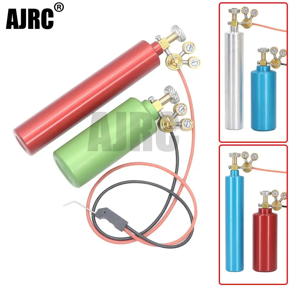 

2pcs Aluminum Alloy Oxygen Acetylene Bottle For 1/10 Rc Crawler 1/14 Tamiya Rc Truck Trx4 G500 Trx6 G63 Axial Scx10 Yikong