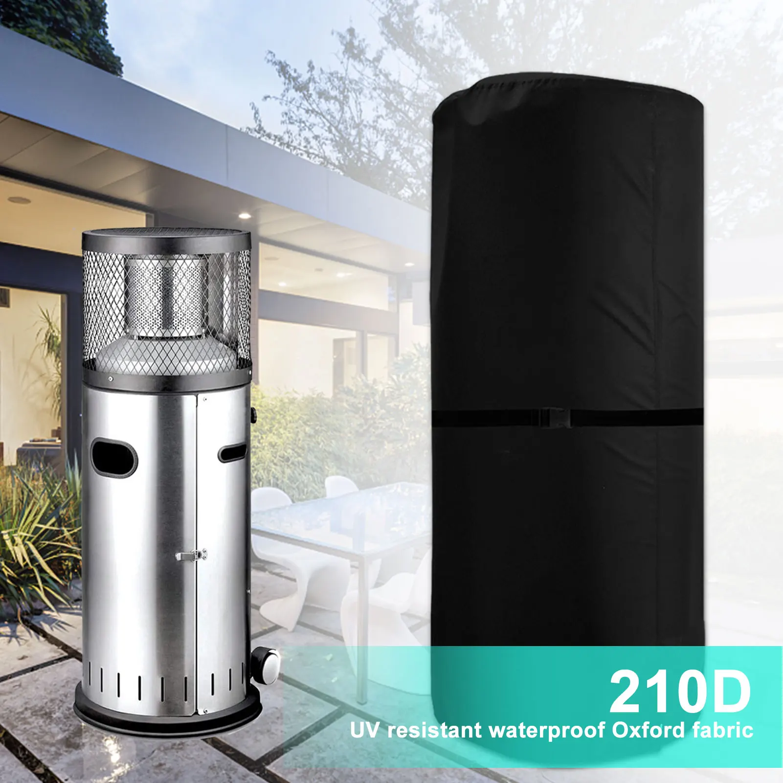Patio Heater Covers 210D Oxford Fabric Weatherproof Cover UV Resistant And Tear-resistant Rain Snow Dust For Household Terrace |
