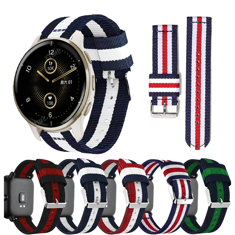 

Ремешок для наручных часов Garmin шнур 2 Plus, спортивный нейлоновый браслет для Garmin шнур SQ/Forerunner 245 645 158 55, 20 мм/22 мм