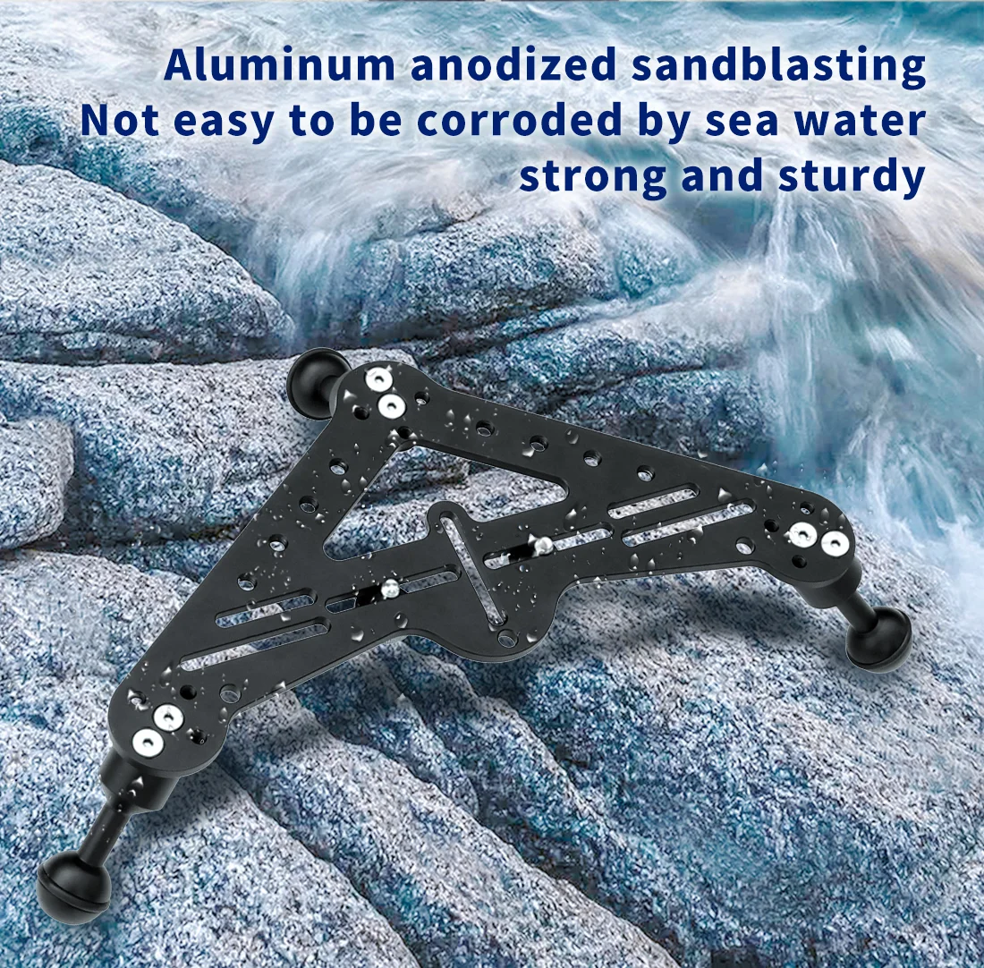 Seafrogs New Arrival Aluminum Alloy Diving Tray Set Triangular Stabilizer Gimbal Tray Rig Bracket Mount Underwater Accessories enlarge