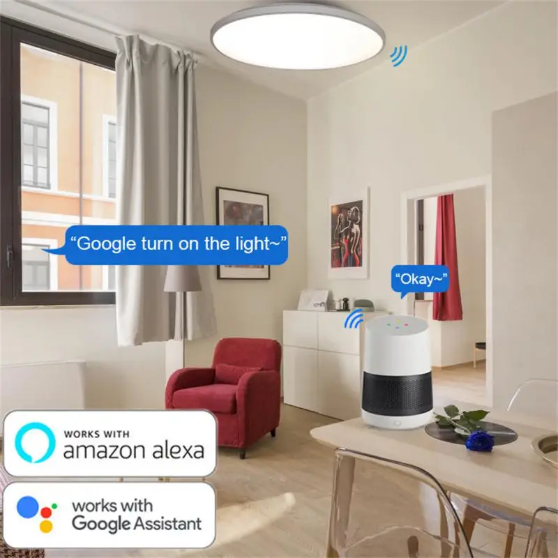 

Tuya Wifi Smart Ceiling Light 36W RGB+C+W LED Ceiling Smart Home Smart Life Timer Remote Control Works With Alexa Google Home