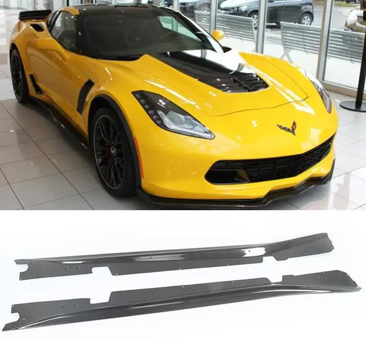 

Body Skirts For For Chevrolet Corvette C7 2014 2015 2016 2017 2018 2019 Side Extension Body Skirts Kit lip Cover Carbon Fiber