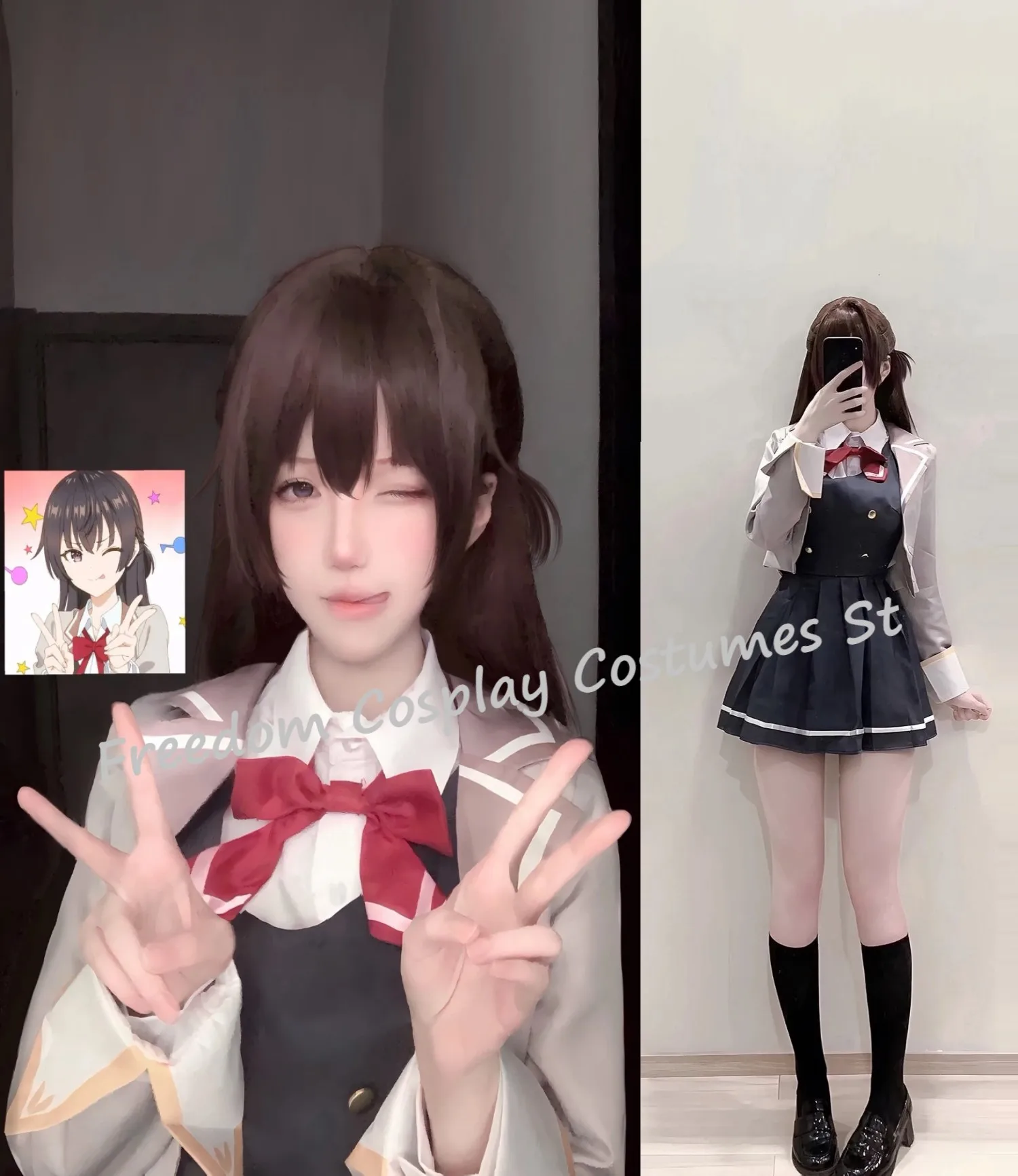 Фото Аниме Alya Sometimes Hides Her Feelings in Russian Alisa Michaiłowa Kujou Косплей Костюм парик Jk Yuki Suou cos Костюм на Хэллоуин №4