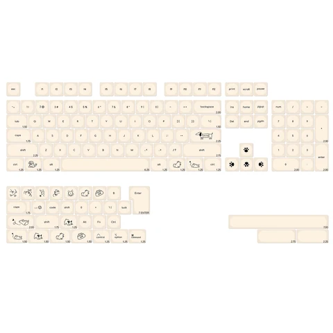 KBDiy Magic Bunny Клавиши для механической клавиатуры Purple PBT 136 шт