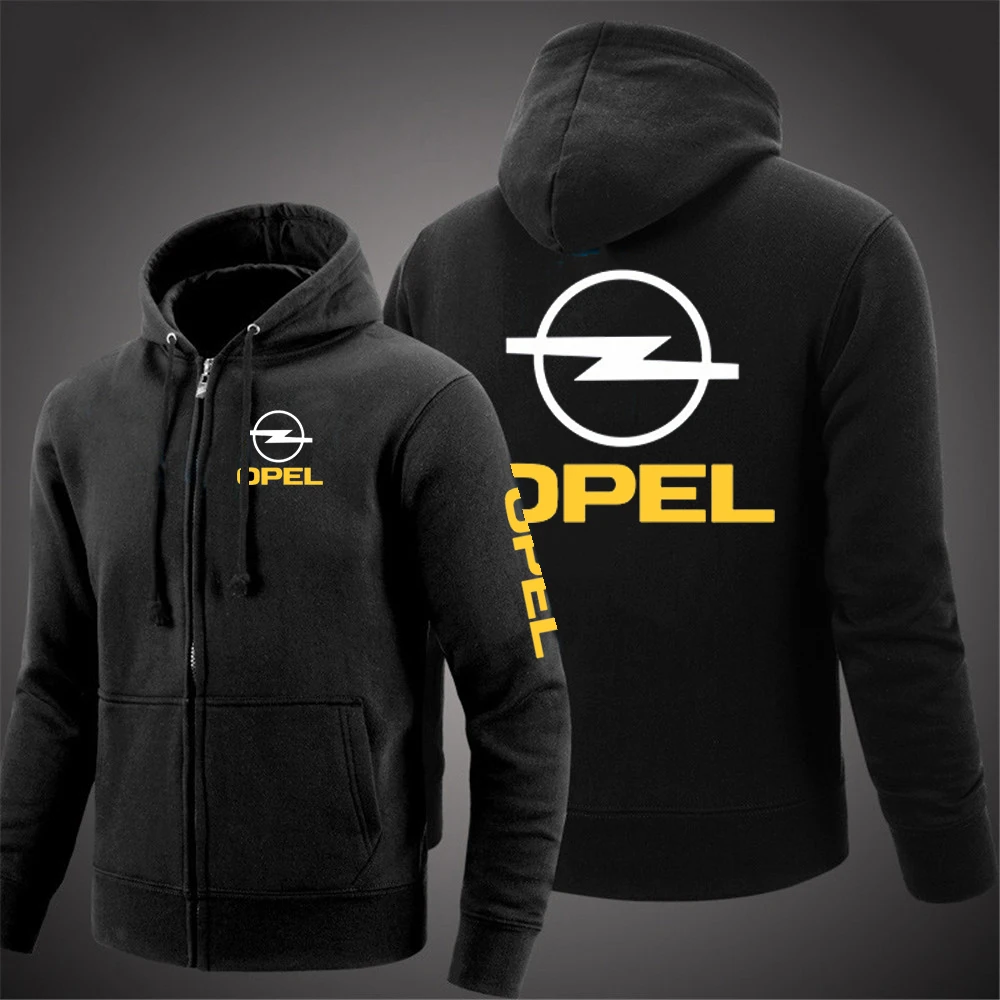 

OPEL Logo 2022 Hooded Leisure Spring Autumn Leisure Zipper Comfortable Sweatshirt Men Coats High street Long sleeve Jacket