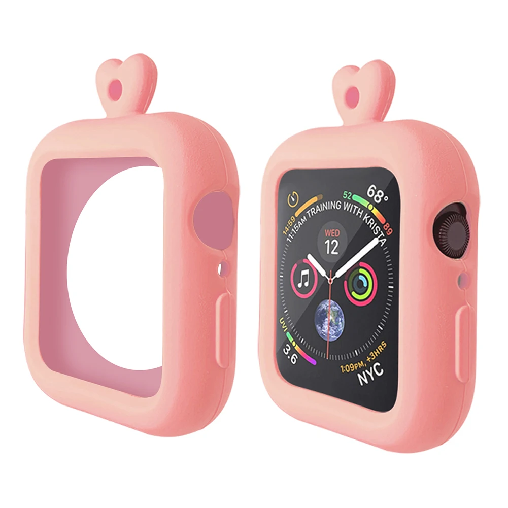 

Smart Watch Exterior Protective Case Silicone Case with Lanyard for Apple Watch Series 4 38/40/42/44mm Cover Shell Bumper