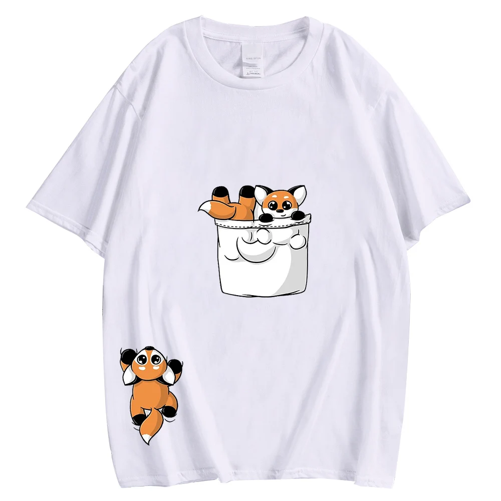 

CLOOCL Funny Woman Tshirts Fashion Brand Cute Animals Raccoon Printed Tees Harajuku Graphic T Shirts Woman Tshirts Dropshipping