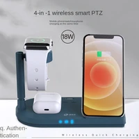 4 in 1 wireless charger for huawei p30 pro iphone 13 12 11 mobile phone headset watch charger multi function bracket