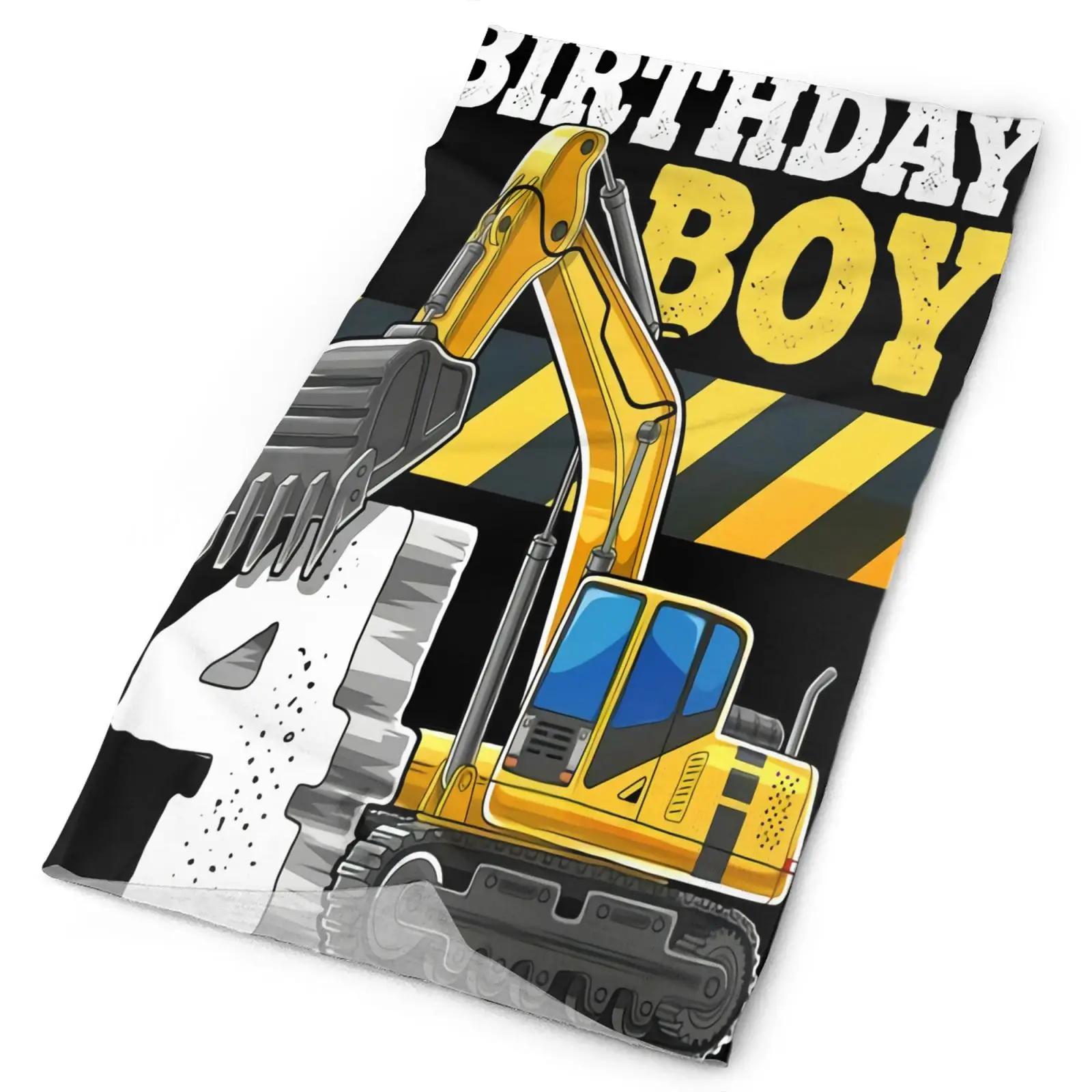 

Birthday 4Th Birthday Excavator Men's Bandana Camouflage Camouflage Cycling Ski Man Scarf Military Tactical Scarves And Shawls