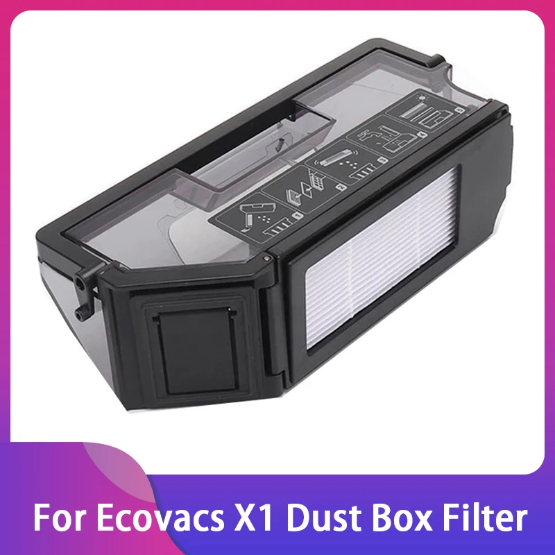 

For Ecovacs Deebot X1 OMNI Trash Bin Accessories X1 TURBO / T10 Robot Vacuum Cleaner Dust Box HEPA filter Replacement Spare Part