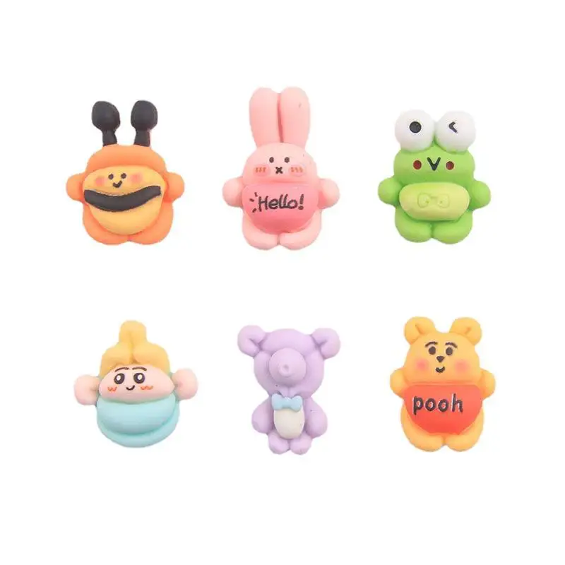 

Бесплатная доставка 100 шт./лот новые милые полимерные мини Мультяшные с плоской задней стороной резиновые DIY свадебные заколки аксессуары д...