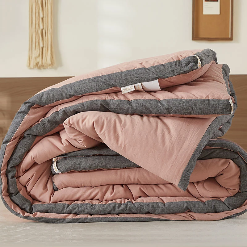 

Morden Simple High Quality Winter Quilt Thicken Warm Bed Blanket Double Bed Cover Soft Comforter Home Microfiber Nordic Quilts