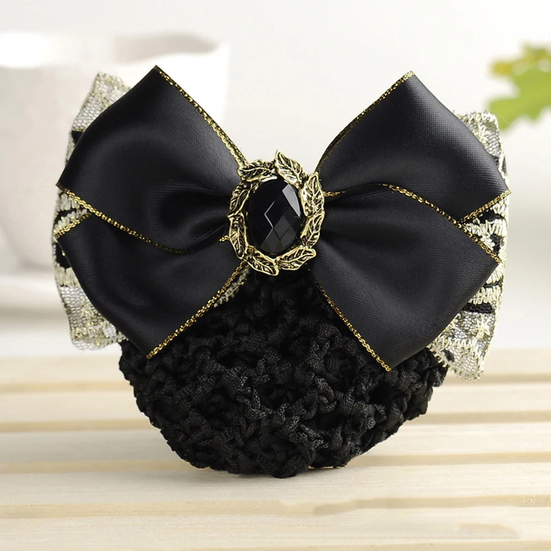 Новинка 2022 Женская атласная кружевная заколка с бантом женская для волос