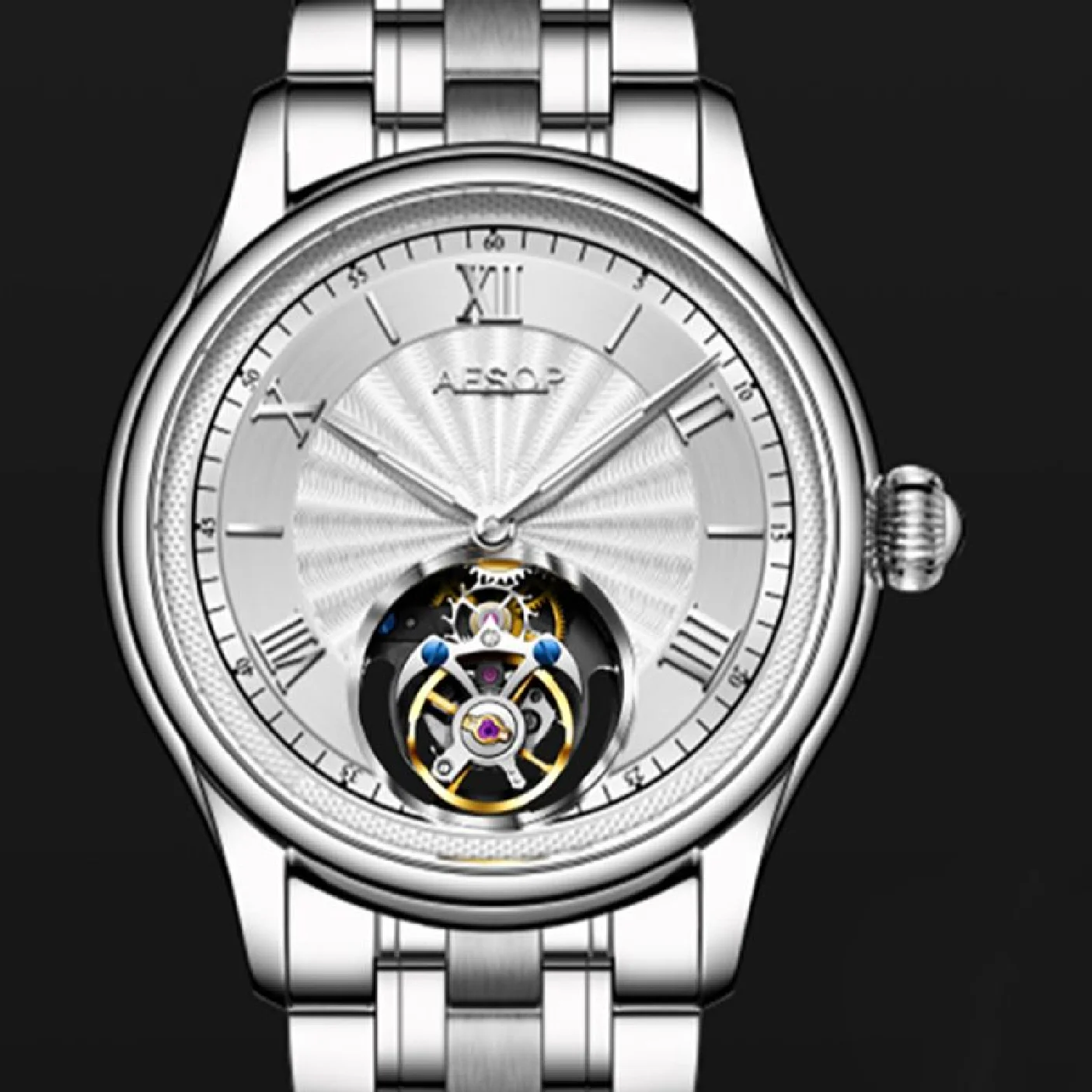 

Aesop Tourbillon Movement Skeleton Mechanical Wrist Watch For Men Free Shipping Luxury Brand Waterproof Sports Watches Mens 2022