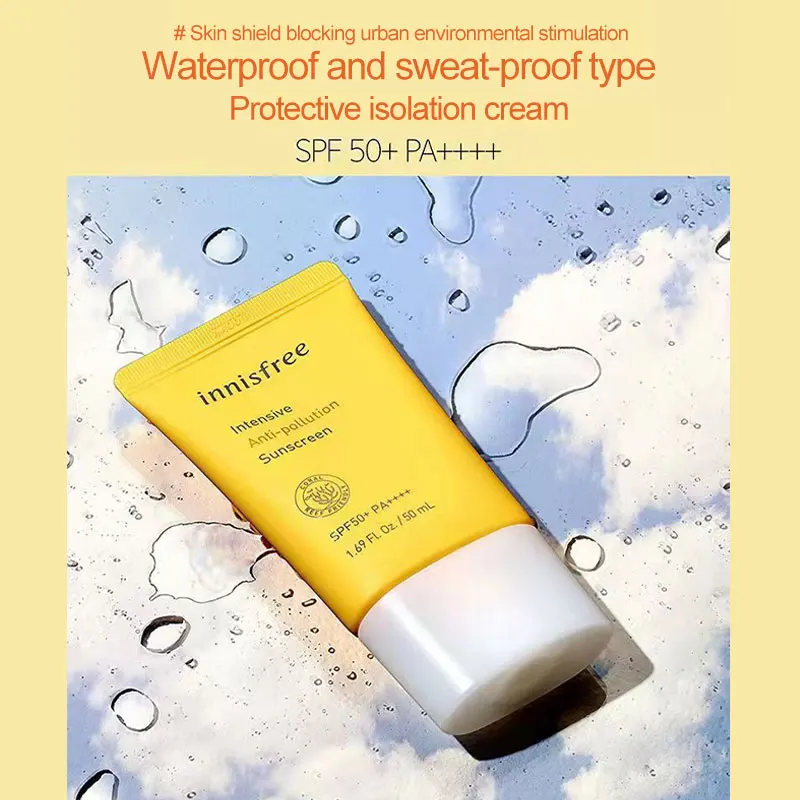 

1PC Innisfree Sunscreen Spf50+ Matte Brightening Body Whitening UV Facial Isolation Sunscreen Long-lasting Sun Protection 50ml