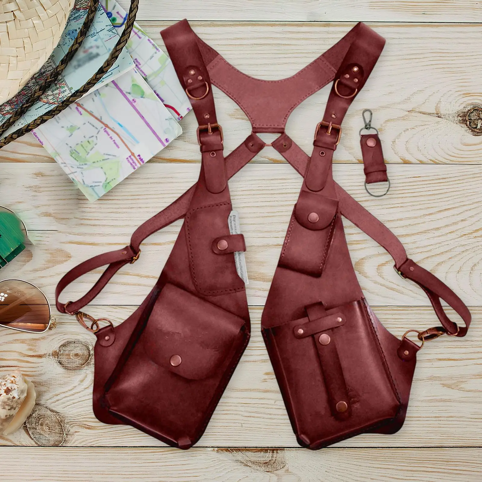 Сумка через плечо со скрытыми подмышками многофункциональный кошелек для